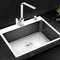 Cefito 68cm x 45cm Stainless Steel Kitchen Sink Flush/Drop-in Mount Silver