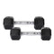 Centra 2x Rubber Hex Dumbbell 5kg Home Gym Exercise Weight Fitness Training