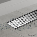 800mm Stainless Steel Shower Grate Tile Drain Square Bathroom Home