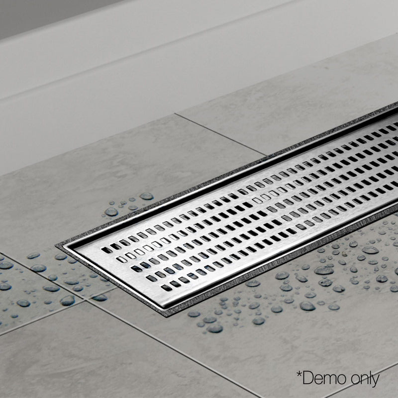 800mm Stainless Steel Shower Grate Tile Drain Square Bathroom Home