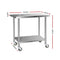 Cefito 304 Stainless Steel Kitchen Benches Work Bench Food Prep Table with Wheels 1219MM x 610MM