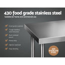 Cefito 610 x 610m Commercial Stainless Steel Kitchen Bench