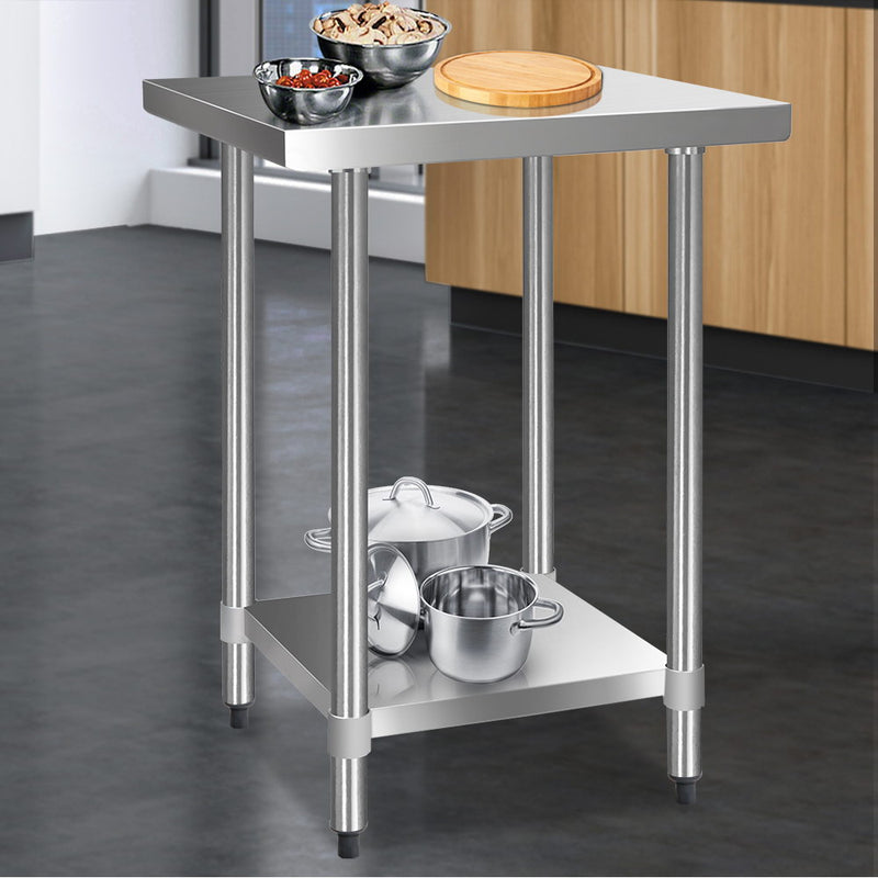 Cefito 610 x 610m Commercial Stainless Steel Kitchen Bench