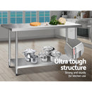 Cefito 1524 x 762mm Commercial Stainless Steel Kitchen Bench