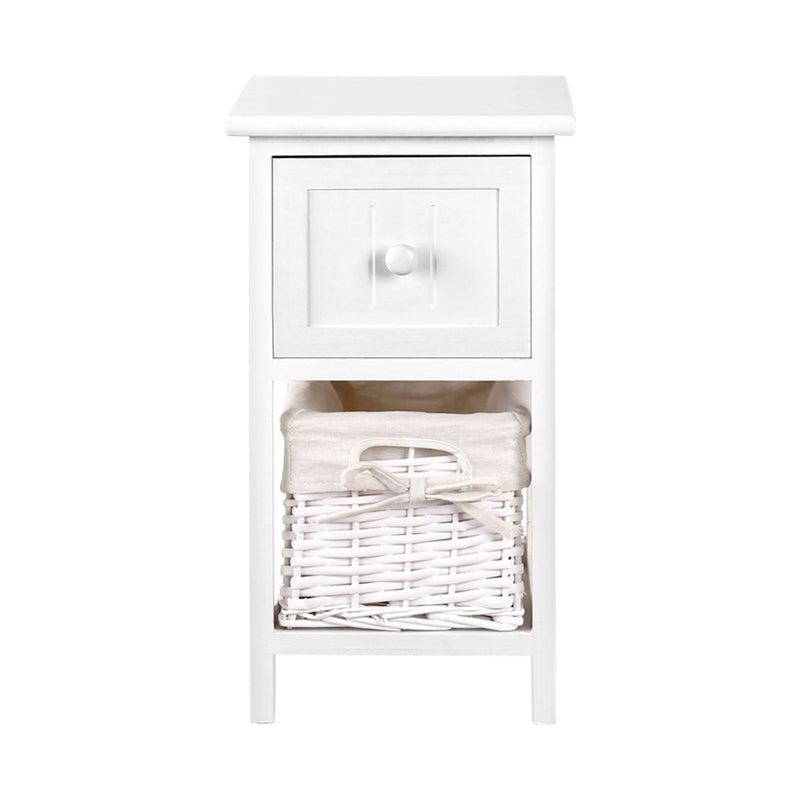 2 PCS Artiss Bedside Table - White