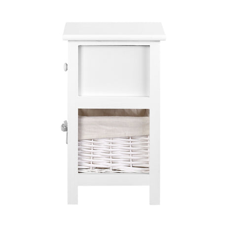 2 PCS Artiss Bedside Table - White