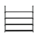 Artiss Shoe Rack Stackable 4 Tiers 80cm Shoes Shelves Storage Stand Black