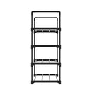 Artiss Shoe Rack Stackable 4 Tiers 80cm Shoes Shelves Storage Stand Black