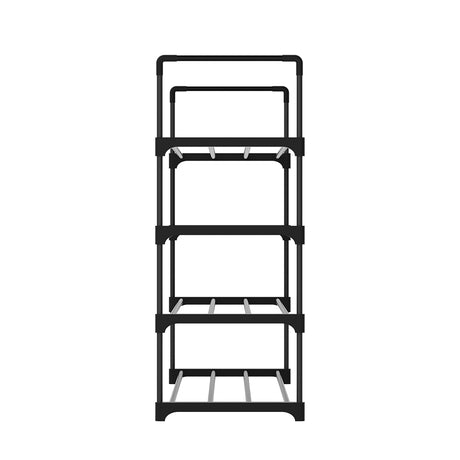Artiss Shoe Rack Stackable 4 Tiers 80cm Shoes Shelves Storage Stand Black