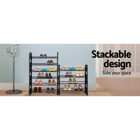 10 Tier Stackable Shoe Rack