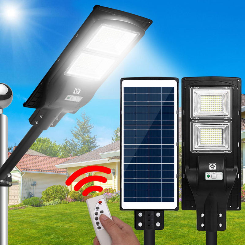 LED Solar Street Flood Light Motion Sensor Remote Outdoor Garden Lamp Lights 120W