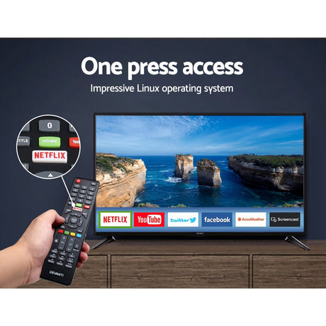 Devanti Smart TV 32 Inch LED TV 32 HD LCD Slim Screen Netflix Youtube 16:9