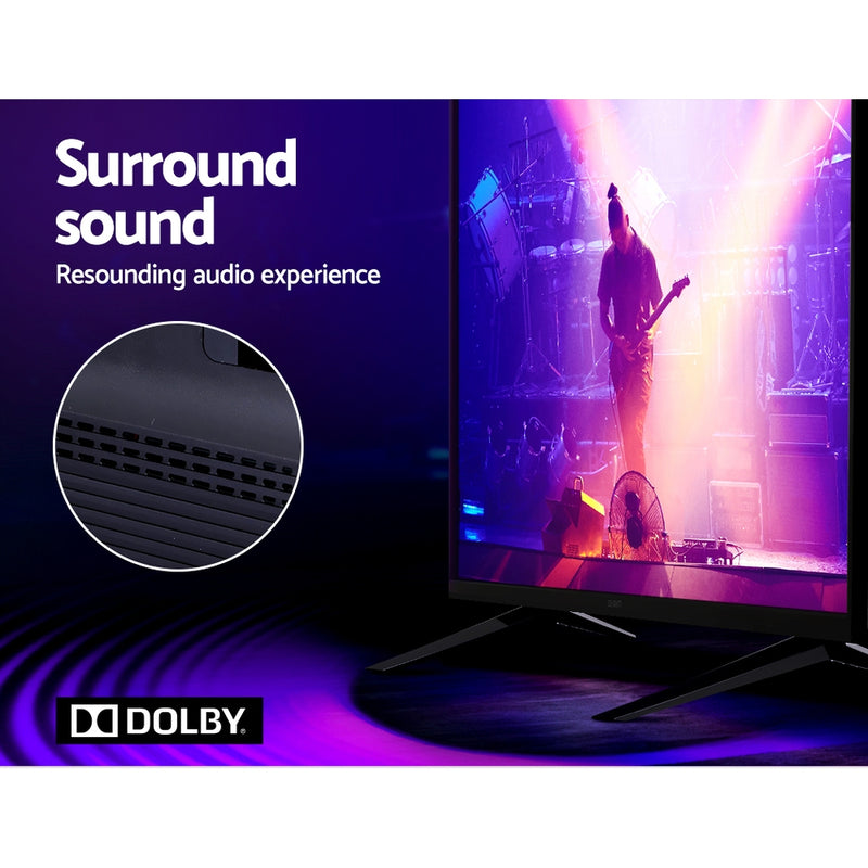 Devanti LED Smart TV 65 Inch 4K UHD HDR LCD TV Slim Thin Screen Netflix YouTube"