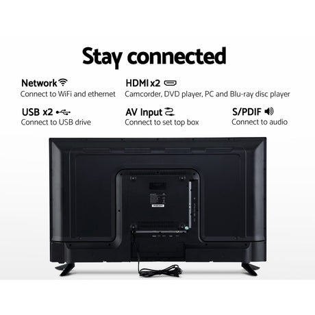 NEW DEVANTI 40 Inch Smart LED TV 2K Full HD LCD Slim Screen Black