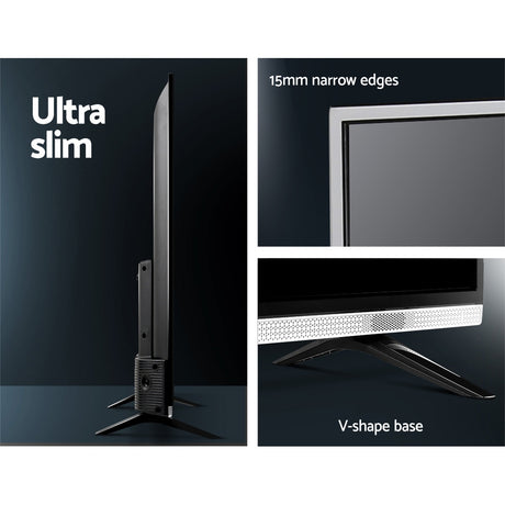 NEW DEVANTI 32 Inch Smart LED TV HD LCD Slim Thin Screen Netflix Black 16:9