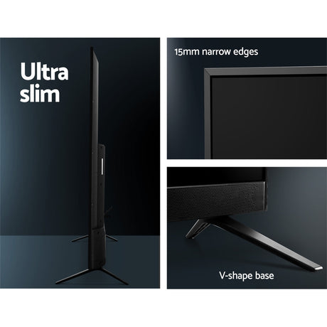 DEVANTI 65 Inch Smart LED TV 4K UHD HDR LCD LG Screen Netflix Black