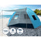 Weisshorn Camping Tent Beach Tents Hiking Sun Shade Shelter Fishing 2-4 Person