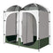 Weisshorn Double Camping Shower Toilet Tent Outdoor Portable Change Room Green