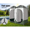 Weisshorn Double Camping Shower Toilet Tent Outdoor Portable Change Room Green