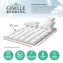 Giselle King SINGLE Mattress Topper Duck Feather Down 1000GSM Pillowtop Topper