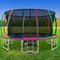 Everfit 16FT Trampoline Round Trampolines With Basketball Hoop Kids Present Gift Enclosure Safety Net Pad Outdoor Multi-coloured