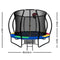 Everfit 10FT Trampoline With Basketball Hoop - Rainbow