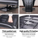 Giantz PU Leather Tractor Seat with Sliding Track - Black