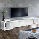 Artiss High Gloss Adjustable TV Stand Entertainment Unit - White