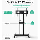 Artiss Steel Mobile TV Stand Cart Height-adjust up to 65" screens 40kg