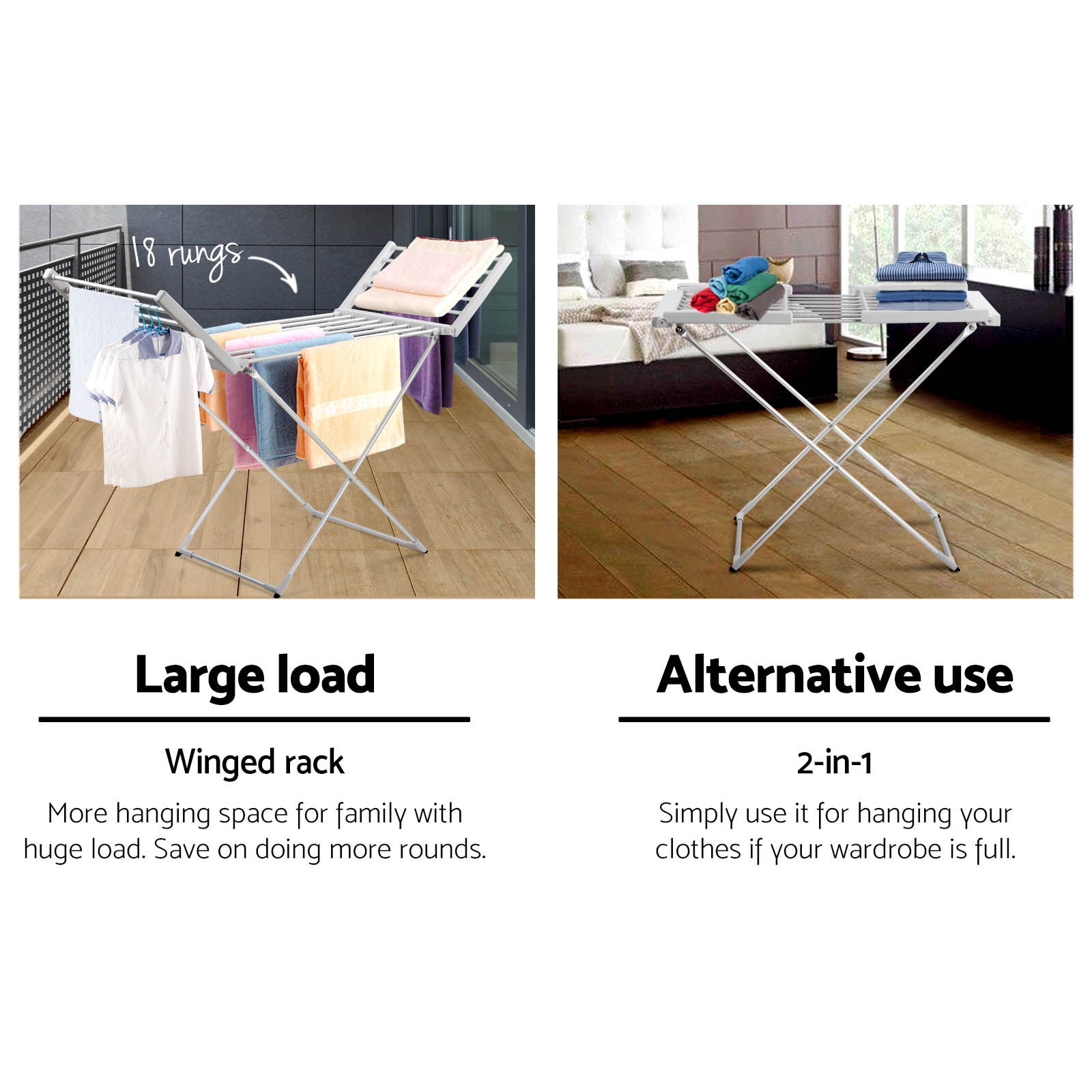 Electric Heated Clothes Rack Ozzie Direct