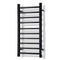 DEVANTI Electric Heated Ladder Towel Rails Bathroom Dryer Clothes Warmer 10 Racks Square Bars Black Rungs