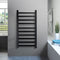 DEVANTI Electric Heated Ladder Towel Rails Bathroom Dryer Clothes Warmer 10 Racks Square Bars Black Rungs