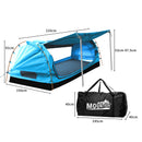 Mountview Double Swag Camping Swags Canvas Dome Tent Free Standing Navy