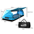 Mountview King Single Swag Camping Swags Canvas Dome Tent Free Standing Navy