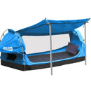 Mountview King Single Swag Camping Swags Canvas Dome Tent Free Standing Navy