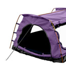 Mountview Double King Swag Camping Swags Canvas Dome Tent Hiking Mattress Purple