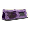 Mountview Double King Swag Camping Swags Canvas Dome Tent Hiking Mattress Purple