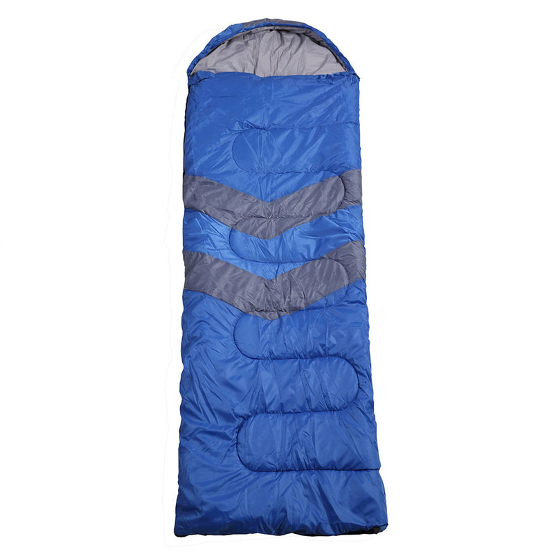 Mountview Single Sleeping Bag Bags Outdoor Camping Hiking Thermal -10 deg Tent Blue