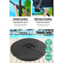 Instahut 3M Umbrella with 48x48cm Base Outdoor Umbrellas Cantilever Sun Beach Garden Patio Navy