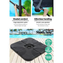Instahut 3M Umbrella with 50x50cm Base Outdoor Umbrellas Cantilever Sun Stand UV Garden Navy