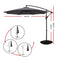 Instahut Outdoor Umbrella 3M Cantilever Beach Garden Patio Charcoal