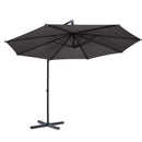 Instahut Outdoor Umbrella 3M Cantilever Beach Garden Patio Charcoal