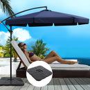 Instahut 3M Umbrella with 50x50cm Base Outdoor Umbrellas Cantilever Patio Sun Beach UV Navy