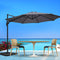 Instahut Outdoor Umbrella 3M Roma Cantilever Beach Furniture Garden 360 Degree Charcoal