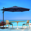 Instahut Outdoor Umbrella 3M Roma Cantilever Beach Furniture Garden 360 Degree Navy