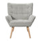 Artiss Armchair Lounge Chair Accent Chairs Sofa Linen Fabric Cushion Seat Grey