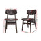 2 x Artiss Dining Chairs Retro Replica Kitchen Cafe Wood Chair Fabric Pad Brown