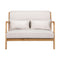 Artiss Armchair Lounge Chair Accent Armchairs Couch Sofa Loveseat Beige Wood