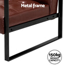 Artiss Armchair Lounge Chair Accent Chairs PU Leather Sofa Brown Metal Frame