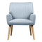 Artiss Armchair Lounge Chair Armchairs Accent Fabric Blue Grey